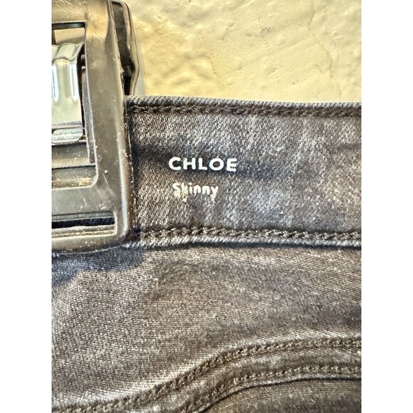 DL 1961 Kids Girl's Chloe Skinny Stretch Jeans Pants Size 12 GREY CHROME - Picture 5 of 13